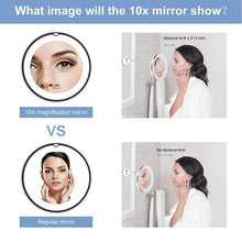 Load image into Gallery viewer, 10x Magnifying LED Lighted Makeup Mirror