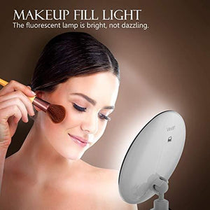 10x Magnifying LED Lighted Makeup Mirror